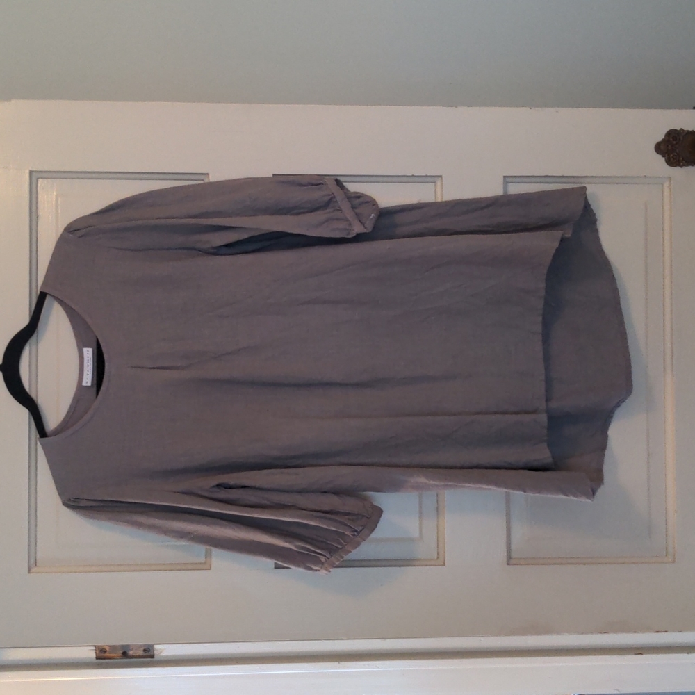 Bryn Walker Grey Linen Tunic size XS ptp 20.5"